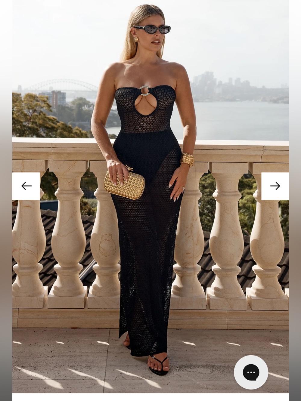Monday swimwear black crochet dress